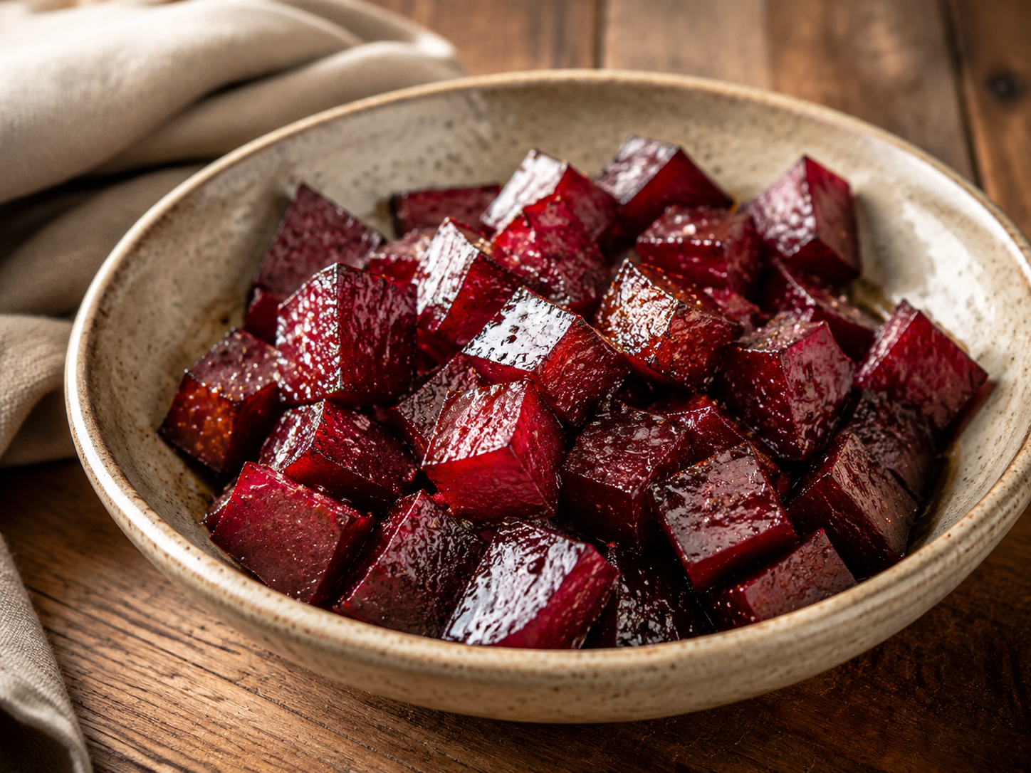 Roasted Balsamic Beets prepared with garden-fresh beets