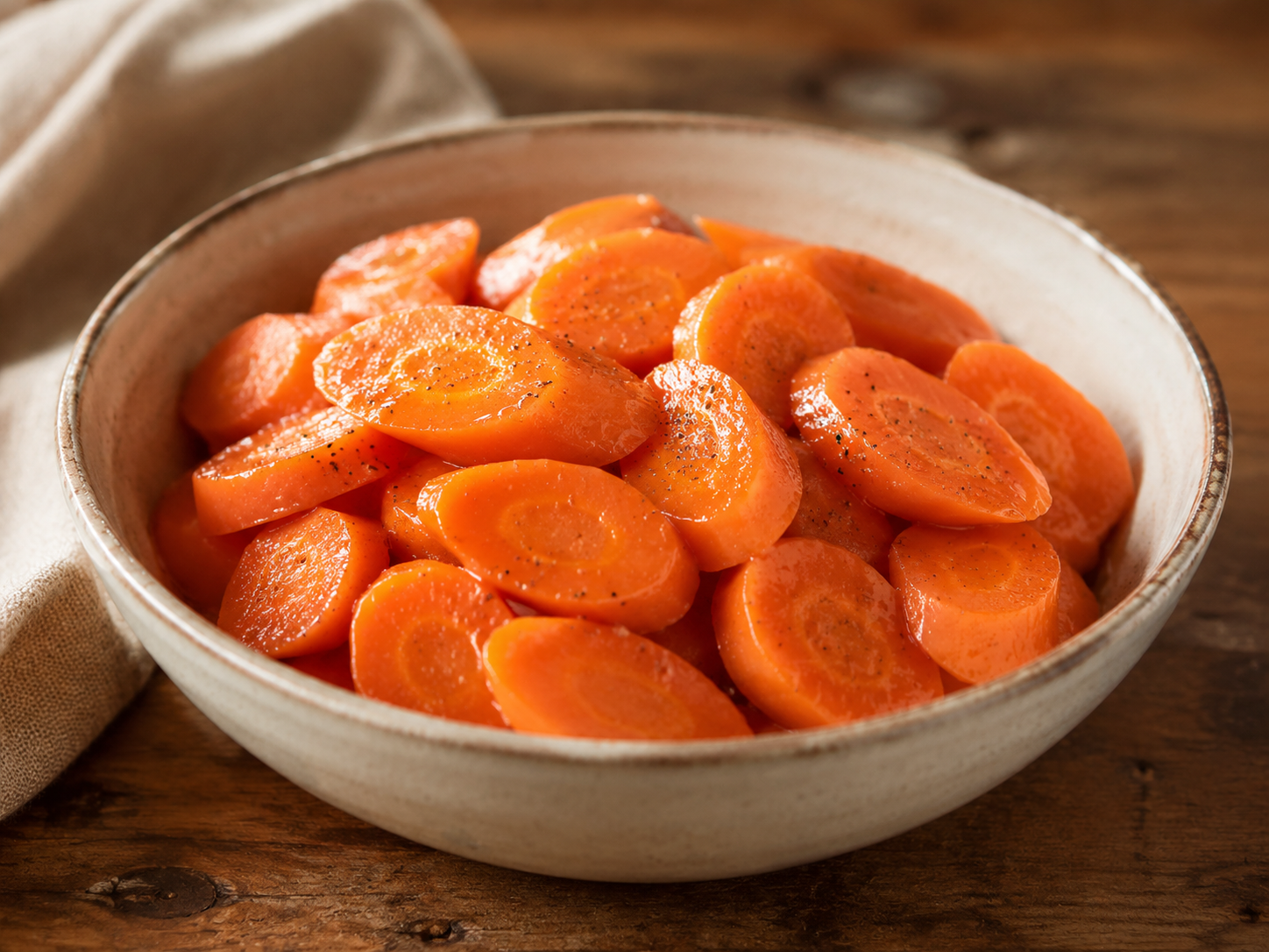 Honey Glazed Carrots prepared with garden-fresh carrots